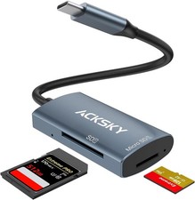 SD Card Reader USB C, Micro SD Card Adapter, USB 3.0 Memory Card Reader, Suppor