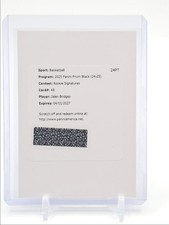 JALEN BRIDGES 2025-26 PANINI PRIZM BLACK ROOKIE SIGNATURES A RC AUTO Q6846