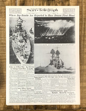 Jap Bombs Pittsburgh Sun- Telegraph Newspaper Front Page Headline 1941