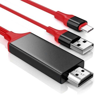 Type C USB-C to HDMI HDTV AV Cable Adapter For iPhone 17 16 15 Samsung S26 S25