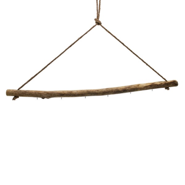 Treibholz Ast Mit 6 Haken Und Kordel - 83 Cm - Holz HäNger Zierschmuck Wand Deko-image