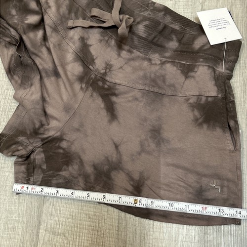 Neu mit Etikett JoyLab Damen Fleece hoch geschnittene Shorts 3" Schrittlänge braun Batik Größe Medium - Bild 20 von 21