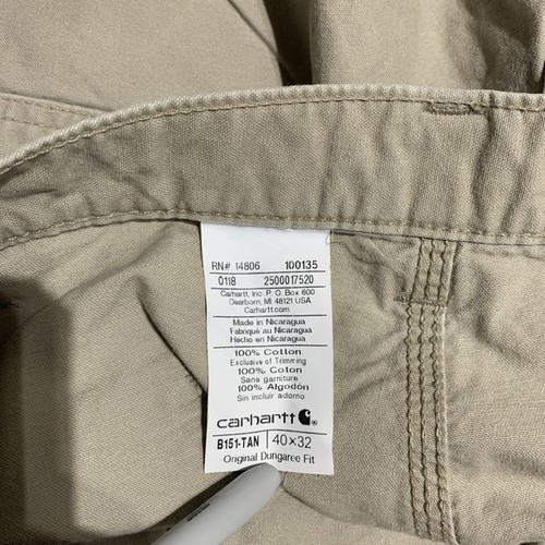 Carhartt Carpenter Hose Herren hellbraun khaki 40 x 32 Original Latzhose Passform - Bild 7 von 7