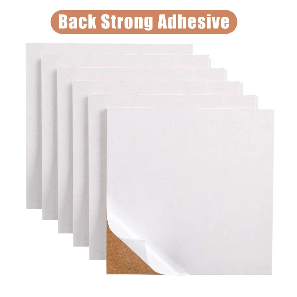 Cork Board 12x12 - 1/2 Thick Square Bulletin Boards 9 Pack Cork Tiles with 10... - Image 3 of 4