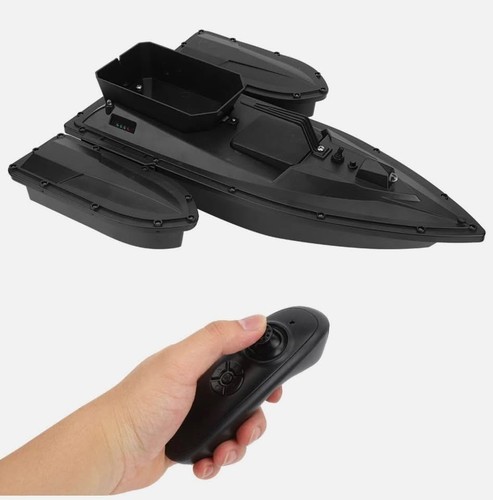 Fishing Bait Boat, 500m Remote Control Bait Boat, Dual Motor Fish Finder - Black - Picture 1 of 10
