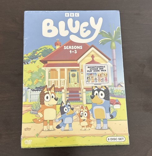 Bluey Seasons 1-3 DVD (6 Disc Set) Kids Cartoon BRAND NEW
