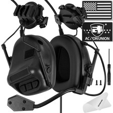 Tactical Headset for Airsoft Fast Helmet No Noise Reduction Black