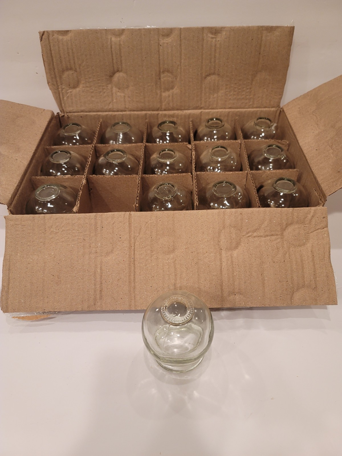 Glass Massage Cupping Cups Set 15pcs #3 Suction Anti-Cellulite Therapy 3"&times;2.1/4"