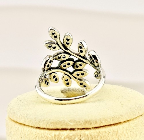 New Genuine Authentic Pandora Shimmering Leaves Statement Ring 190921CZ-54 UK N - Picture 11 of 17