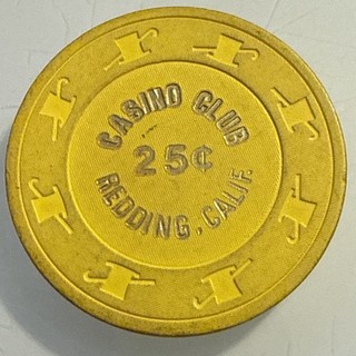 CASINO CLUB $.25 CASINO CHIP REDDING CALIFORNIA COMBINE SHIPPING