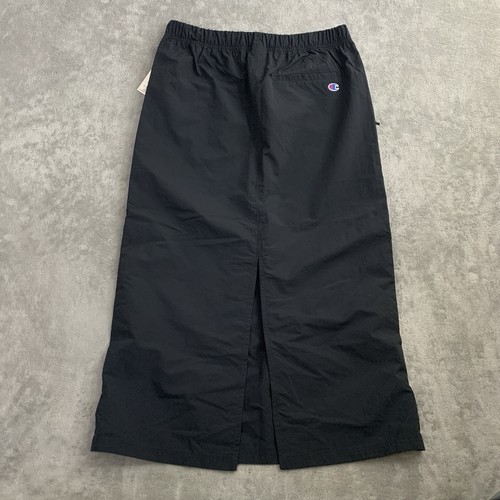 Champion Skirt Womens Medium Rochester NY Black Long Nylon Drawstring Slit Back - Picture 9 of 10