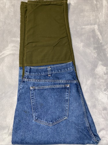 Vntg Browning Men’s Jeans 42x32 Fits 40x31 Moss Green Briar proof Brush Hunting - Picture 17 of 19