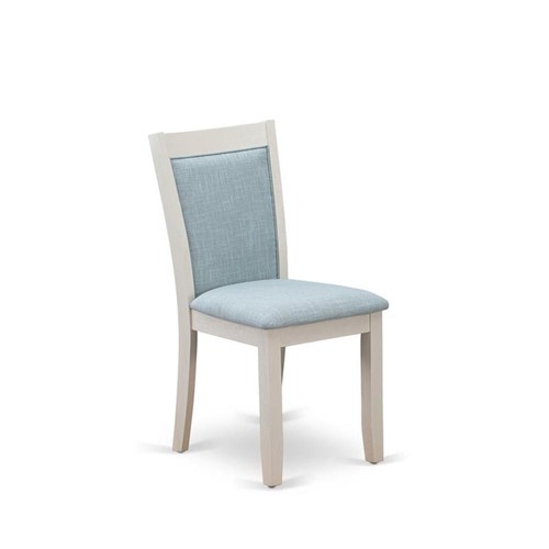 East West Furniture Monza 36.8" Wood Dining Chairs in Blue/White (Set of 2) - Picture 3 of 8