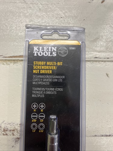 Klein Tools 32561 6-in-1 Multi-Bit Screwdriver / Nut Driver, Stubby - Picture 2 of 3
