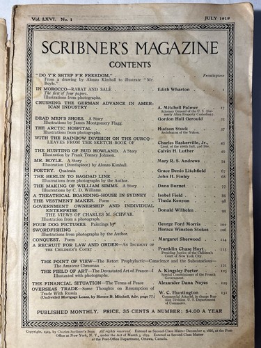 1919 Rare Scribners Magazine First Edition Edith Wharton’s In Morocco Rabat Sale - Foto 6 di 11