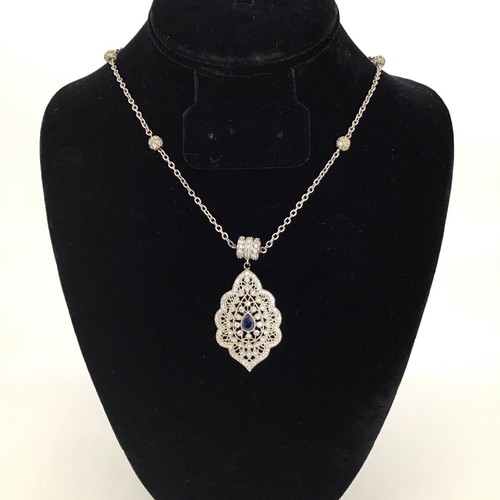 Joseph Esposito CZ 925 SS Magnetic Pendant Necklace – 4 Interchangeable Pendants - Picture 4 of 15