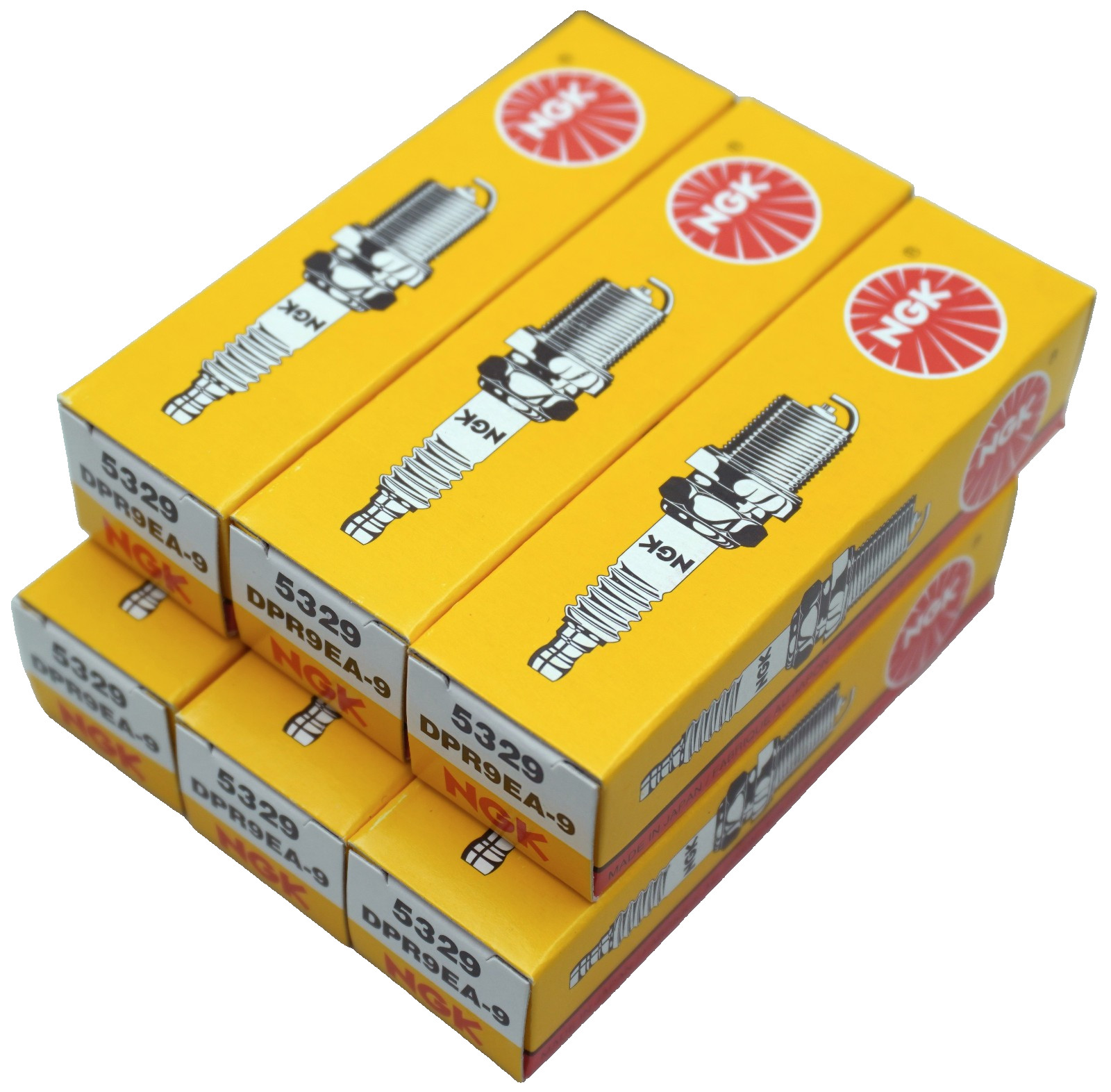 6-Pack NGK 5329 DPR9EA-9 Standard Spark Plug for X27EPR-U9 RAX92YC ga