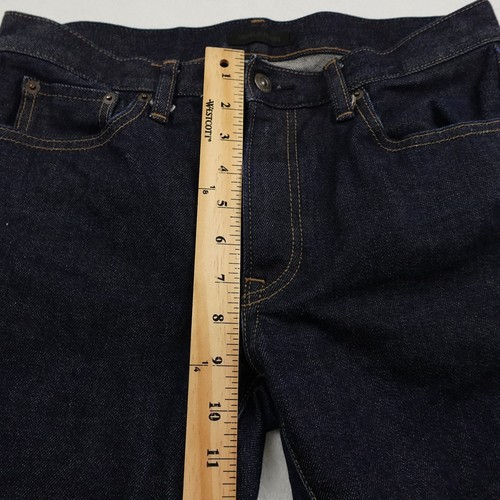Uniqlo Jeans Mens 31x32 Dark Indigo Blue Selvedge Stretch Slim Fit Denim Classic - Picture 4 of 9