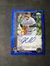 JEFF CRISWELL - 2025 Topps Chrome Rookie RC Blue Refractor Auto #RA-JCR /150