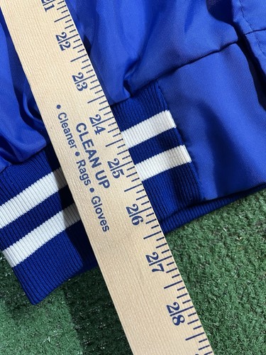 Vintage Rennoc Nylon St Johns Blue Snap Bomber Varsity Jacket Small XL 48 USA - Picture 8 of 14