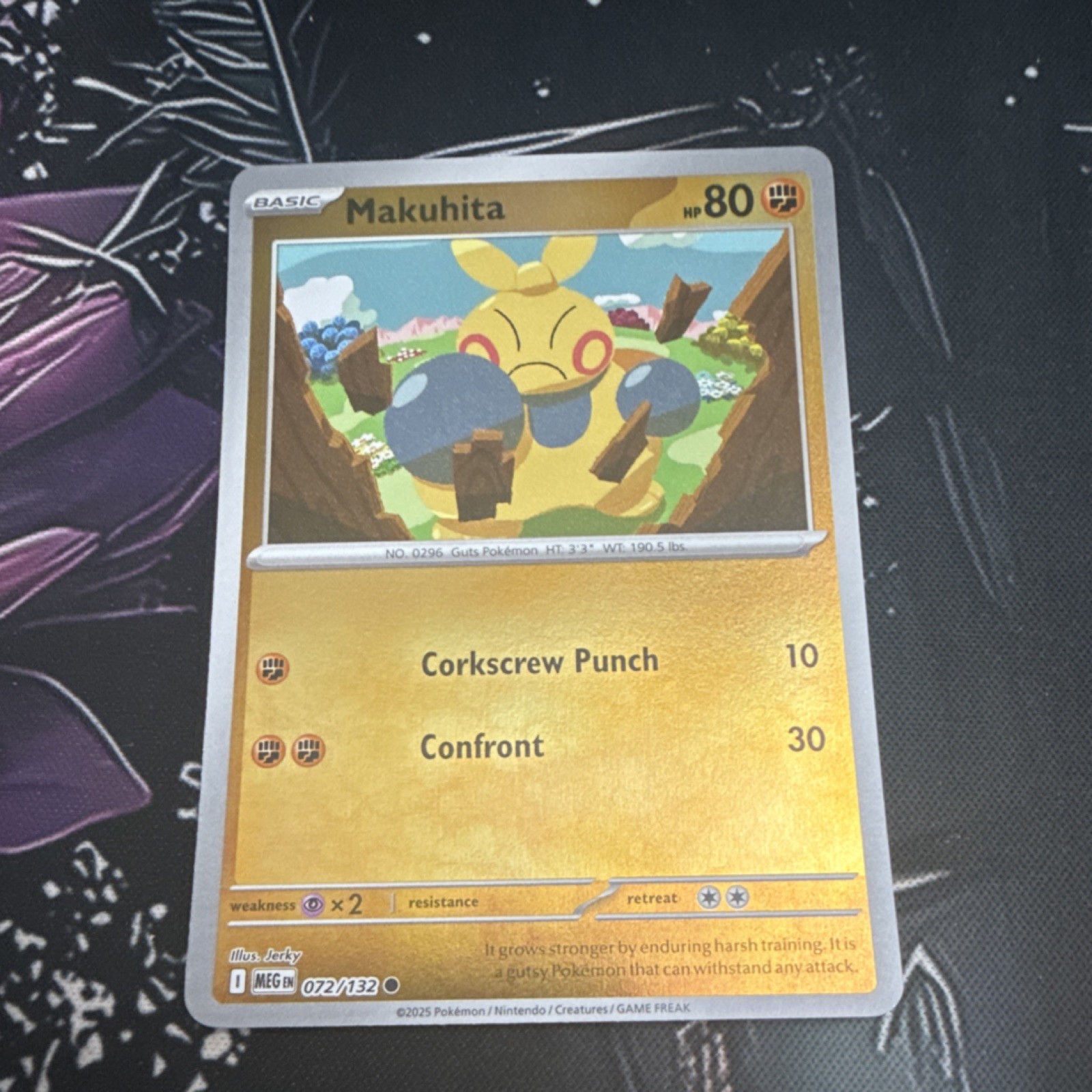 Pokémon Makuhita 072/132 Me01: Mega Evolution Reverse Holo Common Basic HP80