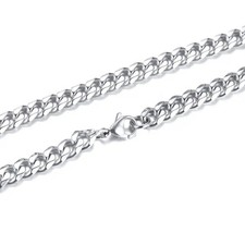 Edelstahl Panzerkette Silber Gold Schwarz 45-60cm Damen Herren Kette Robust 
