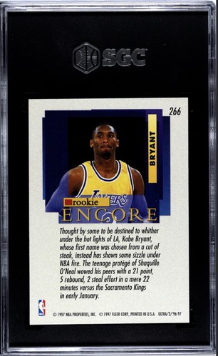 1996-97 Fleer Ultra Encore Kobe Bryant RC SGC 8 - Bild 2 von 2