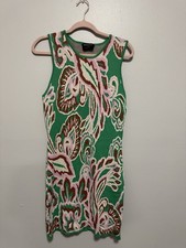 Women’s MINKPINK Sierra Knit Mini Dress In Green and Pink Paisley Size L