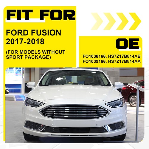 1 par de bisel de cubierta de luz antiniebla lateral izquierdo y derecho negro para Ford Fusion 2017-2018 - Imagen 5 de 13