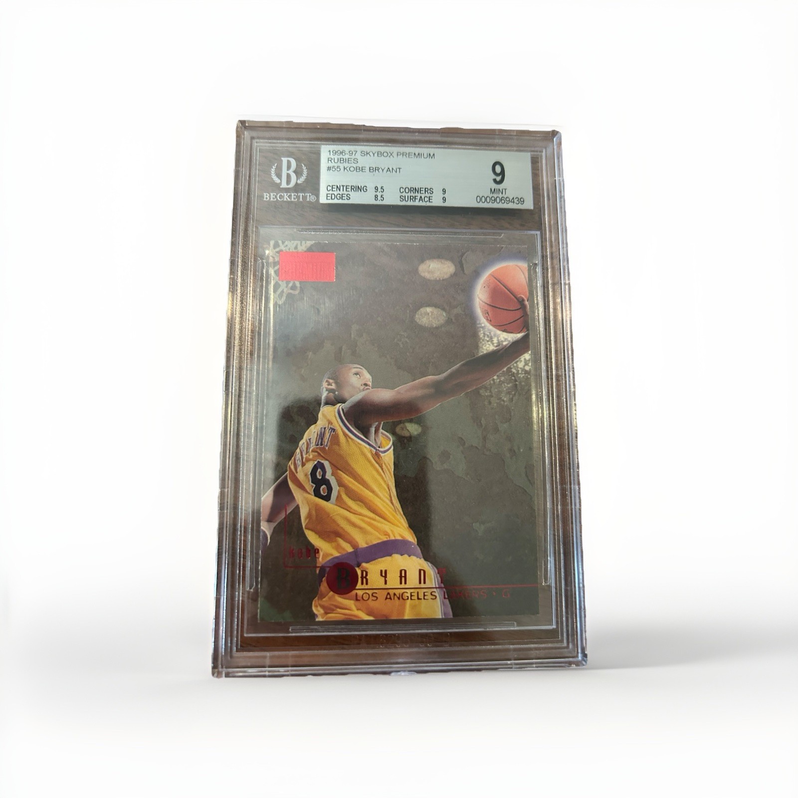 1996 Skybox Premium Kobe Bryant Rookie Rubies #55 Super Tough Grade BGS 9
