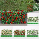 Home Greenhouse Trellis Privacy Screen Artificial Flower Leaves Garden Screen UK