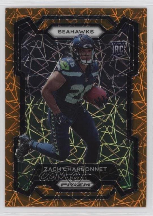 2023 Panini Prizm Rookies Lazer Prizm Zach Charbonnet #392 Rookie RC 12g7