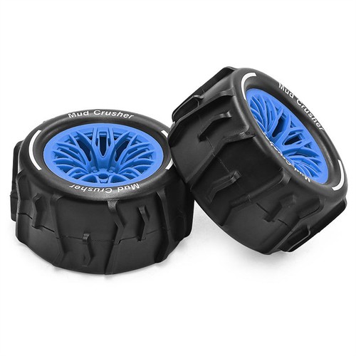 4Pcs 73mm Rubber Tire &Rim Tyre 12mm Hex for ARRMA 1/14 TYPHON GROM Off-Road Car - Picture 6 of 30