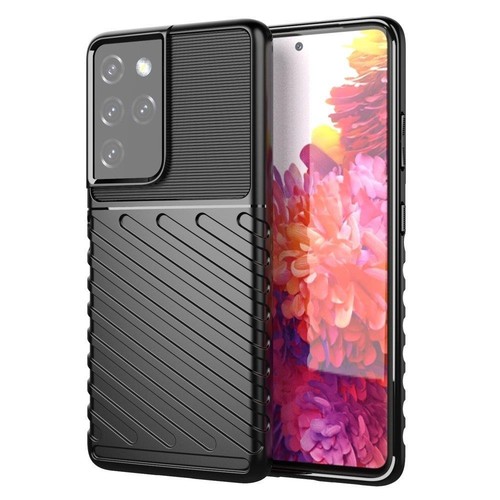 Thunder Case elastyczne pancerne etui pokrowiec Samsung Galaxy S22 Ultra czarny - Zdjęcie 1 z 12