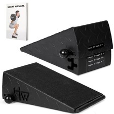 Squat Wedge Height Adjustable Slant Board for Heel Elevated Squats Calf Stret...