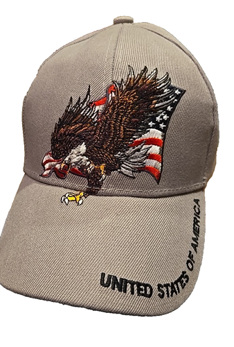 USA Eagle Flag Baseball Cap Hat United States of America JOYCAP Blackhawk Beige - Picture 2 of 8