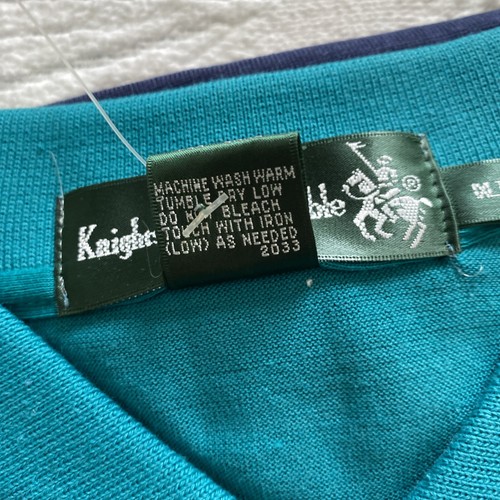 NUEVO CON ETIQUETAS NOS Camisa Polo Caballeros de Mesa Redonda Años 90 Vintage Bloques de Color Rayas 1XL T - Imagen 6 de 8