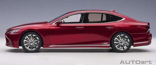AUTOart 1/18 Lexus LS500h Metallic Dark Red Interior Color: Black 78869 - Picture 8 of 10