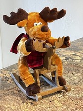 Dan Dee Plush Singing Reindeer Plush Moose Rocking GRANDMA GOT RUN OVER Animated