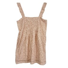 Show Me Your MUMU Floral Mini Tank Dress w Pockets Beige - S
