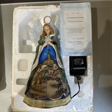 Thomas Kinade ‘Talking Nativity Angel’ lit story telling rotating scene 2010 VTG