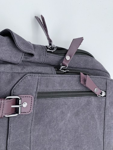 Mygreen Canvas Cross Body Messenger Bag Shoulder Sling Backpack Large,Coffee - Picture 9 of 16
