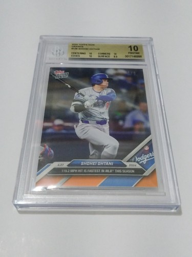 2024 TOPPS NOW ORANGE #128 SHOHEI OHTANI/5 BGS10 PRISTINE POP1 DODGERS MVP 50/50