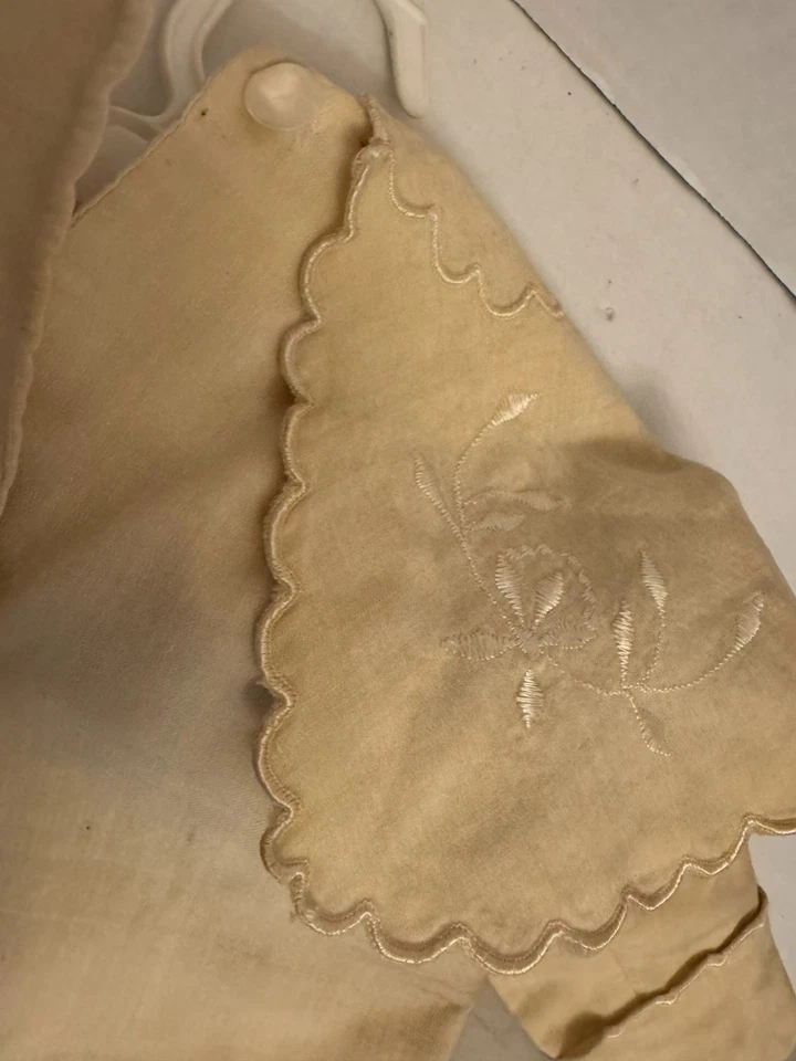 Vintage Antique Long Baby Coat and Cap Set Victorian Era - Image 4 of 4