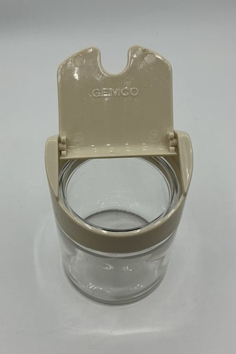 Vintage Corelle Gemco Forever Yours Heart Flip Top Glass Sugar Container w/Spoon - Picture 4 of 12