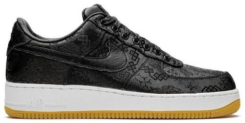 Nike Fragment Design x CLOT x Air Force 1 Black Silk
