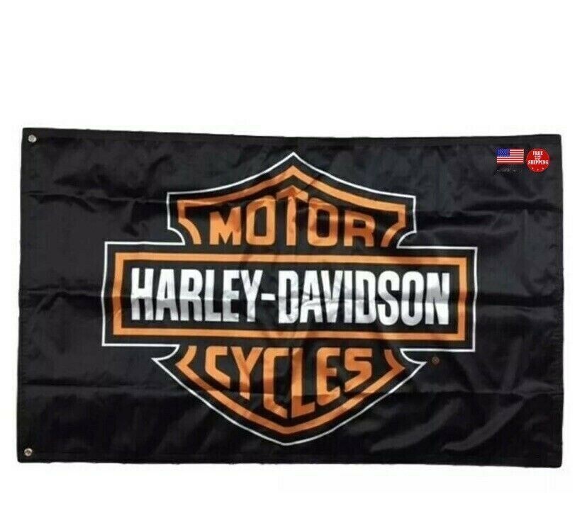 Harley Davidson 3x5 Flag Banner 3 X 5 Large Fast Free USA Shipping New