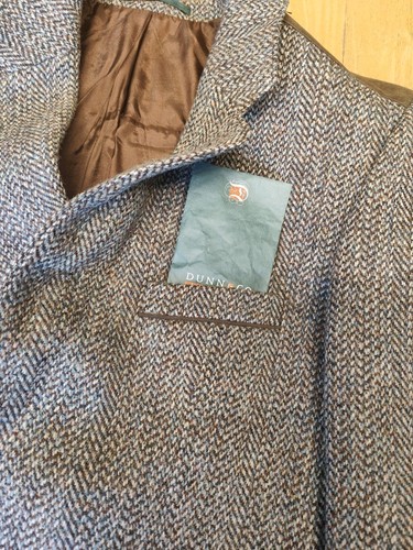 Vintage Harris Tweed Dunn & Co Somerset Blazer Herringbone 70s/80s - Picture 13 of 24