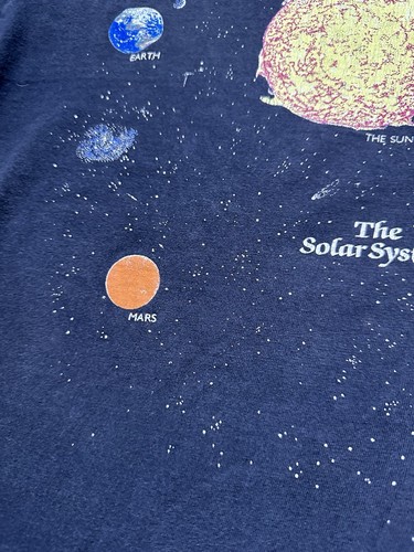 Planetario Hansen manica corta sistema solare arlecchino grande vintage anni 80/90 - Foto 5 di 15