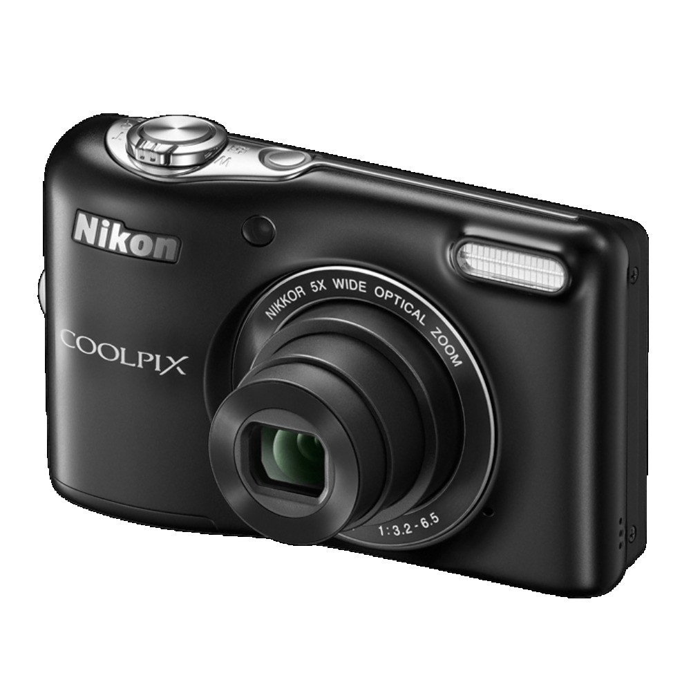 Nikon COOLPIX L30 Digital Camera Black 20.1MP 5× Optical Zoom Date